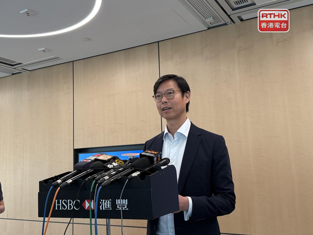 廖宜建表示，目前在香港已有一支由150位AI專才組成的團隊，未來兩三年團隊規模預計翻一倍。（趙嘉駿攝）