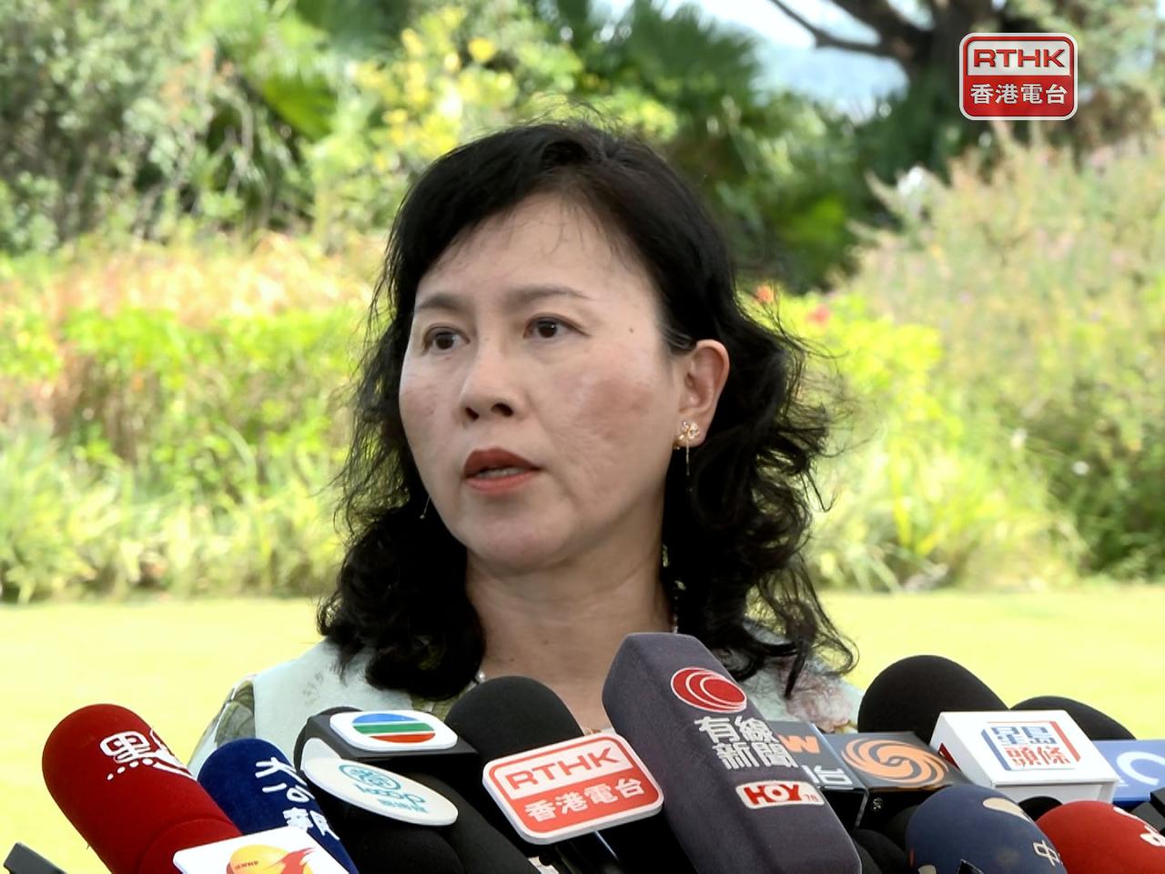 陳美寶表示，政府不單針對粵港澳大灣區遊艇自由行，同時希望吸引海外遊艇來港。（廖漢榮攝）