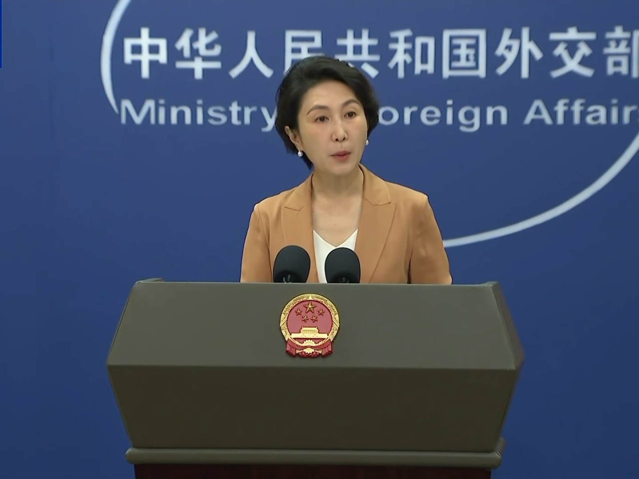 毛寧說，希望歐方恪守自由開放的承諾和世貿組織規則，避免推出保護主義和歧視性的政策措施。（央視片段截圖）