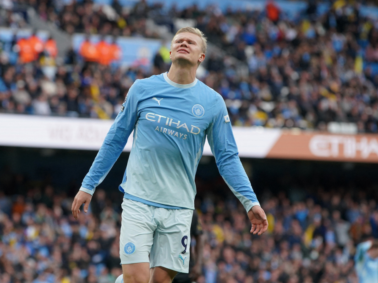 Erling Haaland scored twice for Manchester City against Ipswich. Photo: Reuters
