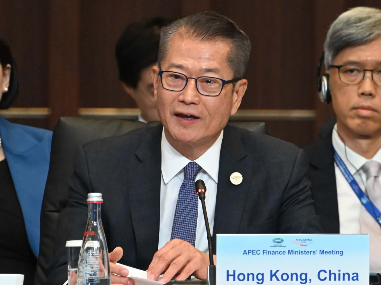 Paul Chan says 70 percent of Hong Kong's IPO proceeds are linked to AI-related firms. Photo courtesy of Information Services Department