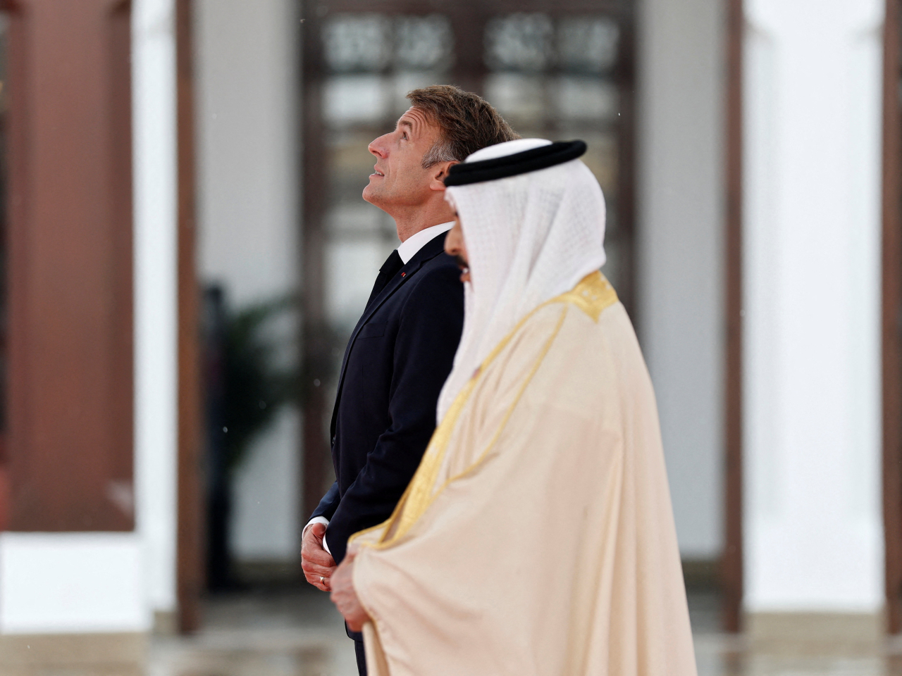 Emmanuel Macron is undertaking a tour of key energy suppliers in the Gulf after a weekend of violent protests in France. Photo: Reuters