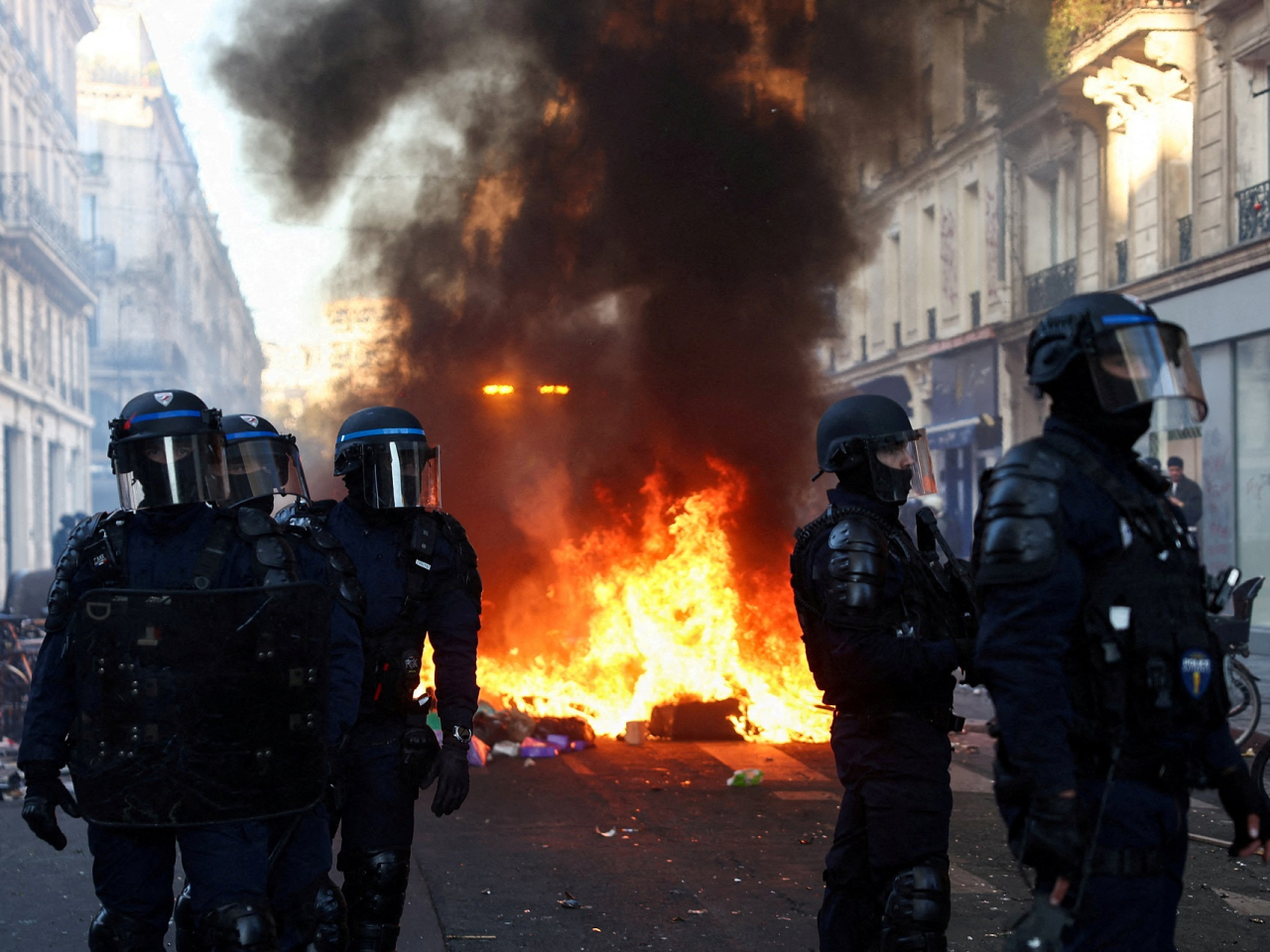 Protests in Paris became violent at times over the weekend. Photo: Reuters