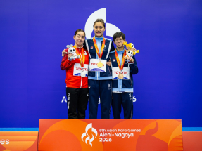 亞殘運游泳項目　港隊陳睿琳女子S14級100米蝶泳奪金