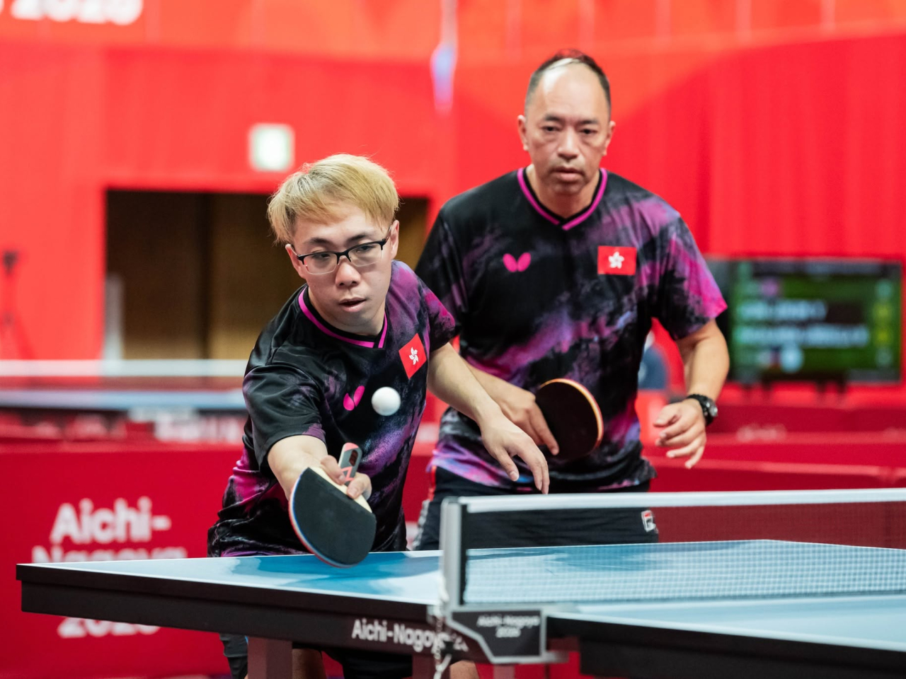 Ho Ka-sing and Wong Chi-yin win bronze in the men's doubles class MD18 event. Photo courtesy of China Hong Kong Paralympic Committee