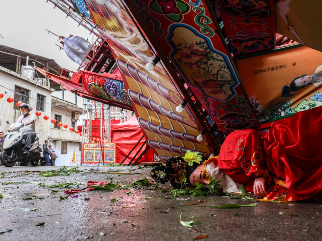熱帶氣旋薔琵吹襲台灣期間，造成最少1人死亡，超過520人受傷。（法新社）