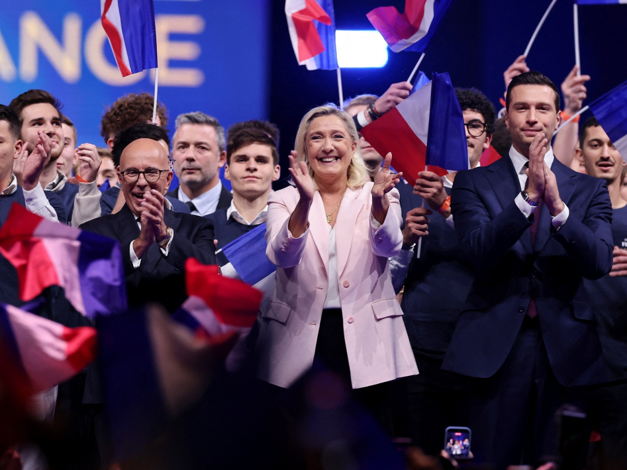 Marine Le Pen formally launched her presidential campaign with a promise to restore order and national confidence. Photo: Reuters