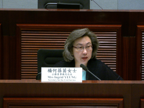 楊何蓓茵：近五年安排約120名公務員到不同國際組織工作