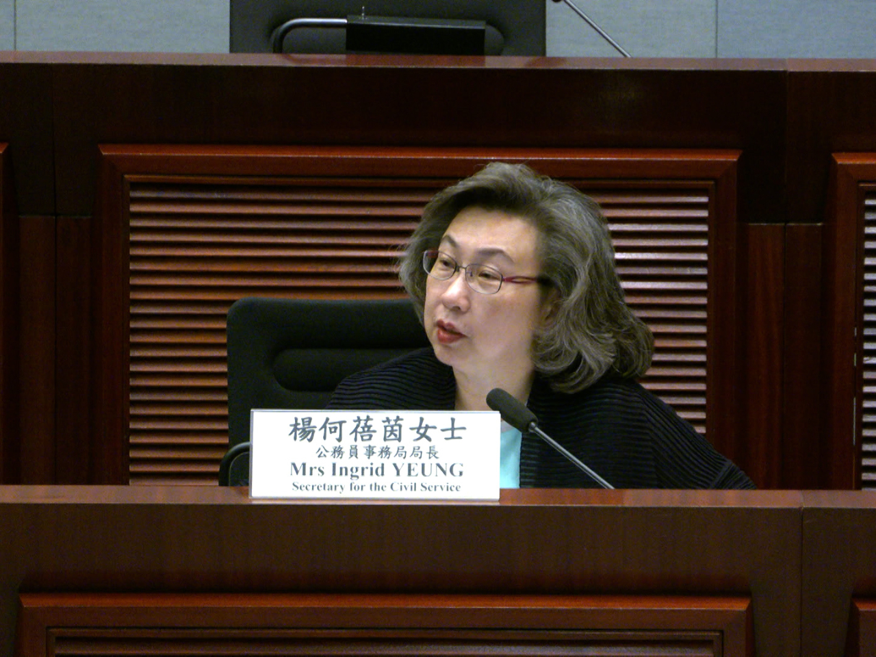 楊何蓓茵表示，公務員學院過去數年已經大致確立公務員接受學院培訓框架。