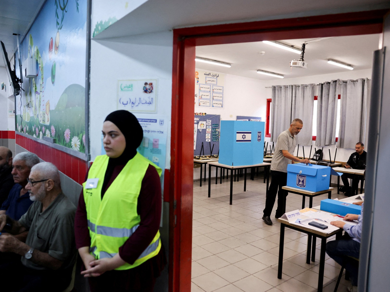 A man votes in the Arab city of Umm al-Fahm in northern Israel. Photo: Reuters
