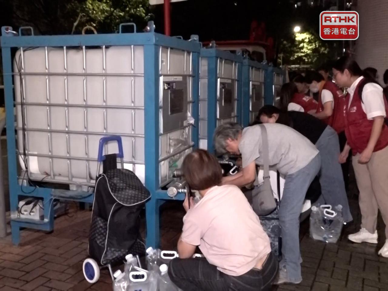 The Water Supplies Department says it would continue to provide water trucks and tanks until the fresh water supply fully returns to normal. Photo: RTHK