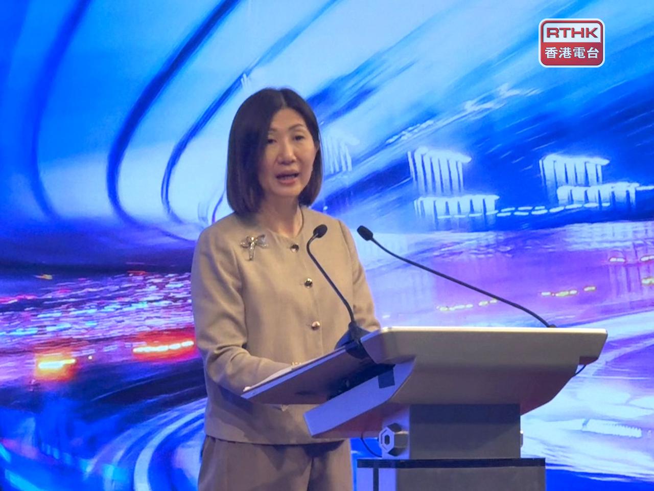 陳翊庭表示，豐富多元基金是香港金融產品生態圈重要組成部分。（趙嘉駿攝）