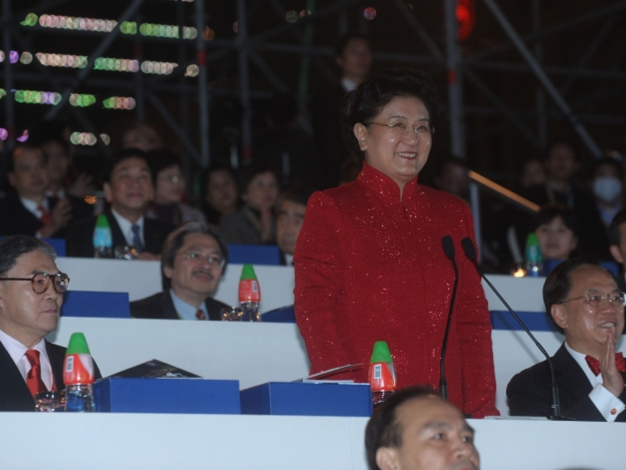 香港2009年首次舉辦東亞運動會，劉延東訪港並宣布東亞運動會開幕。（政府新聞處資料圖片）