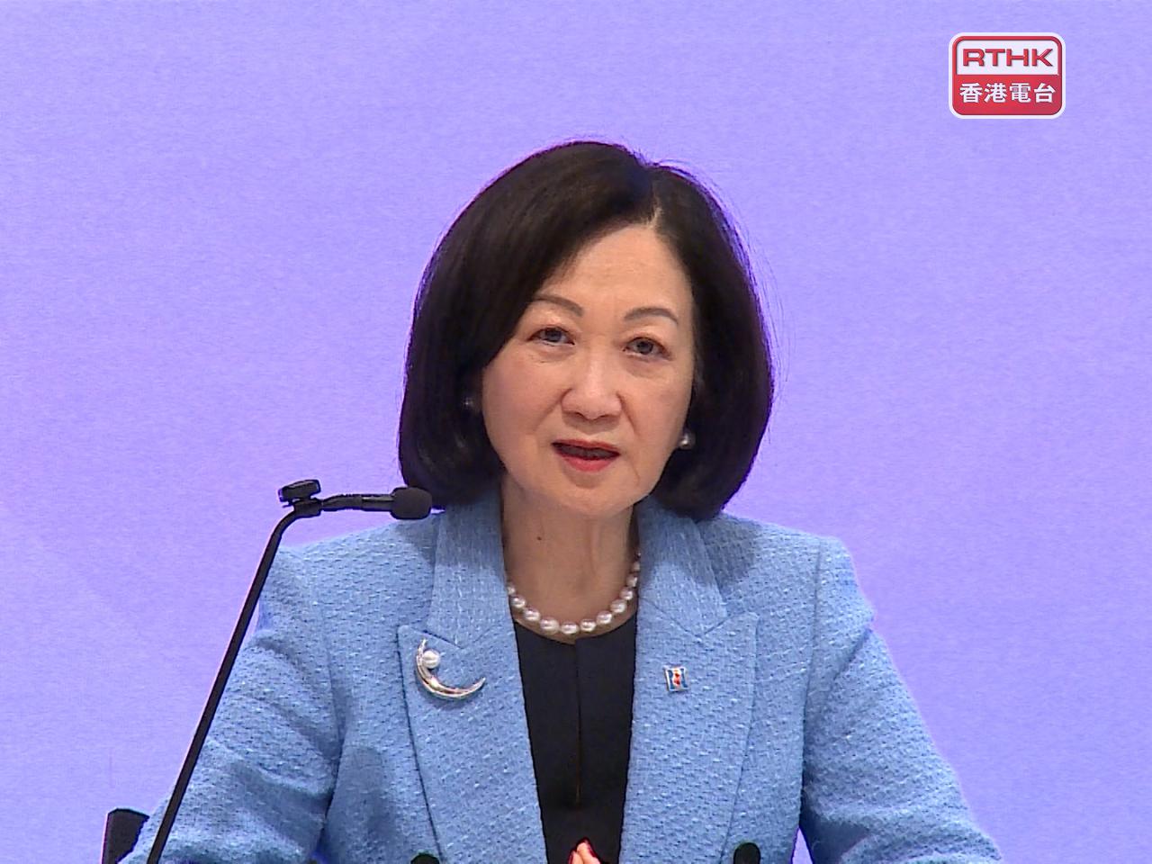 葉劉淑儀稱宏福苑大火揭露若干長久以來不同制度層面不足。（港台圖片）