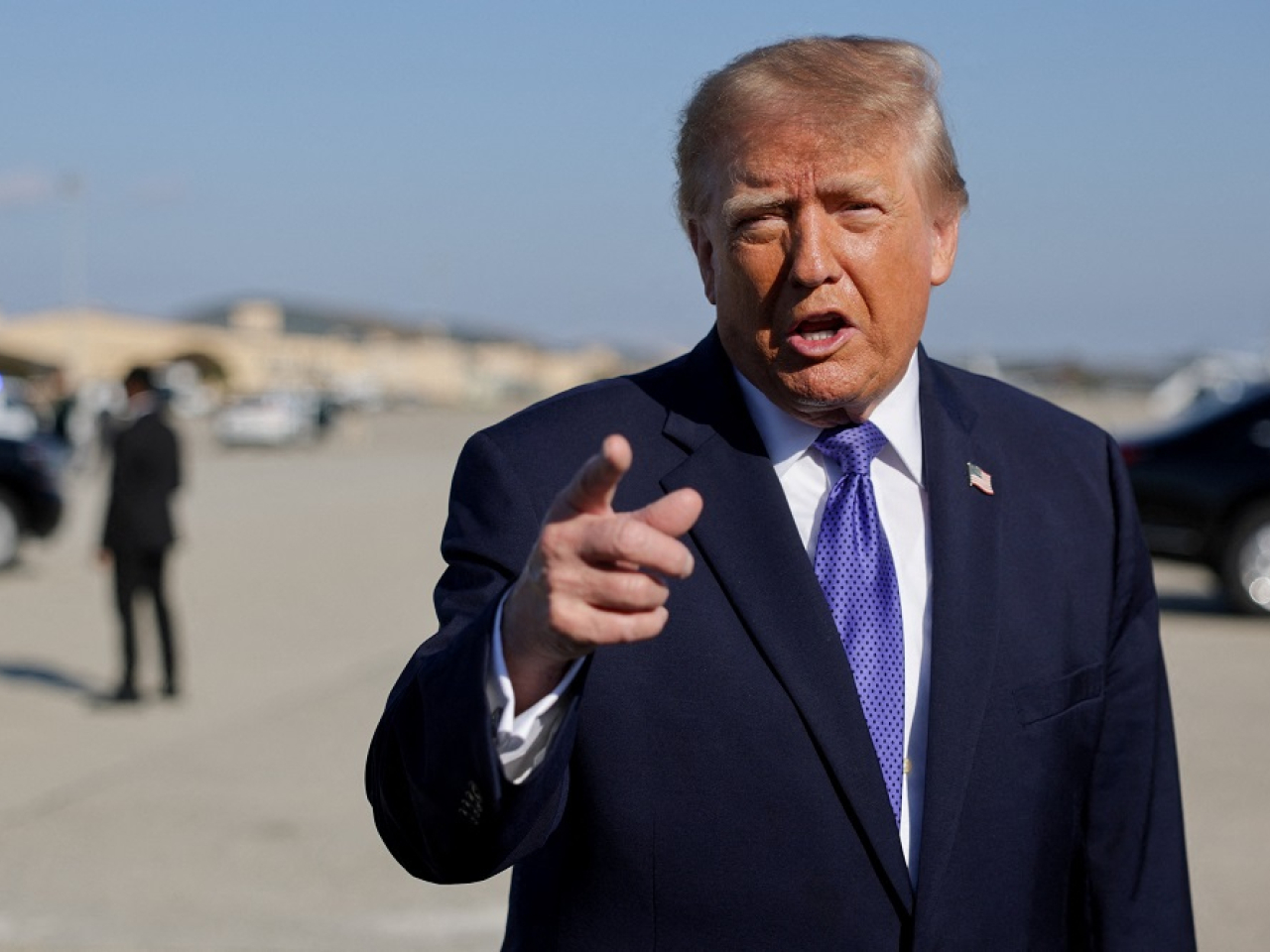 Donald Trump told reporters in Maryland that he "thought the election was a very great embarrassment to the people of Brazil." Photo: Reuters