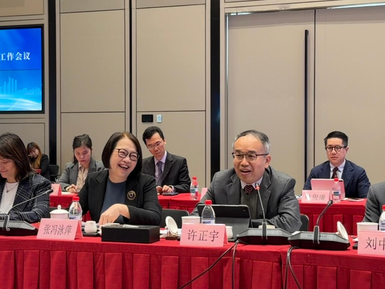許正宇表示，滬港金融合作機制一直是兩地深化交流、共謀發展重要平台。（政府新聞處）