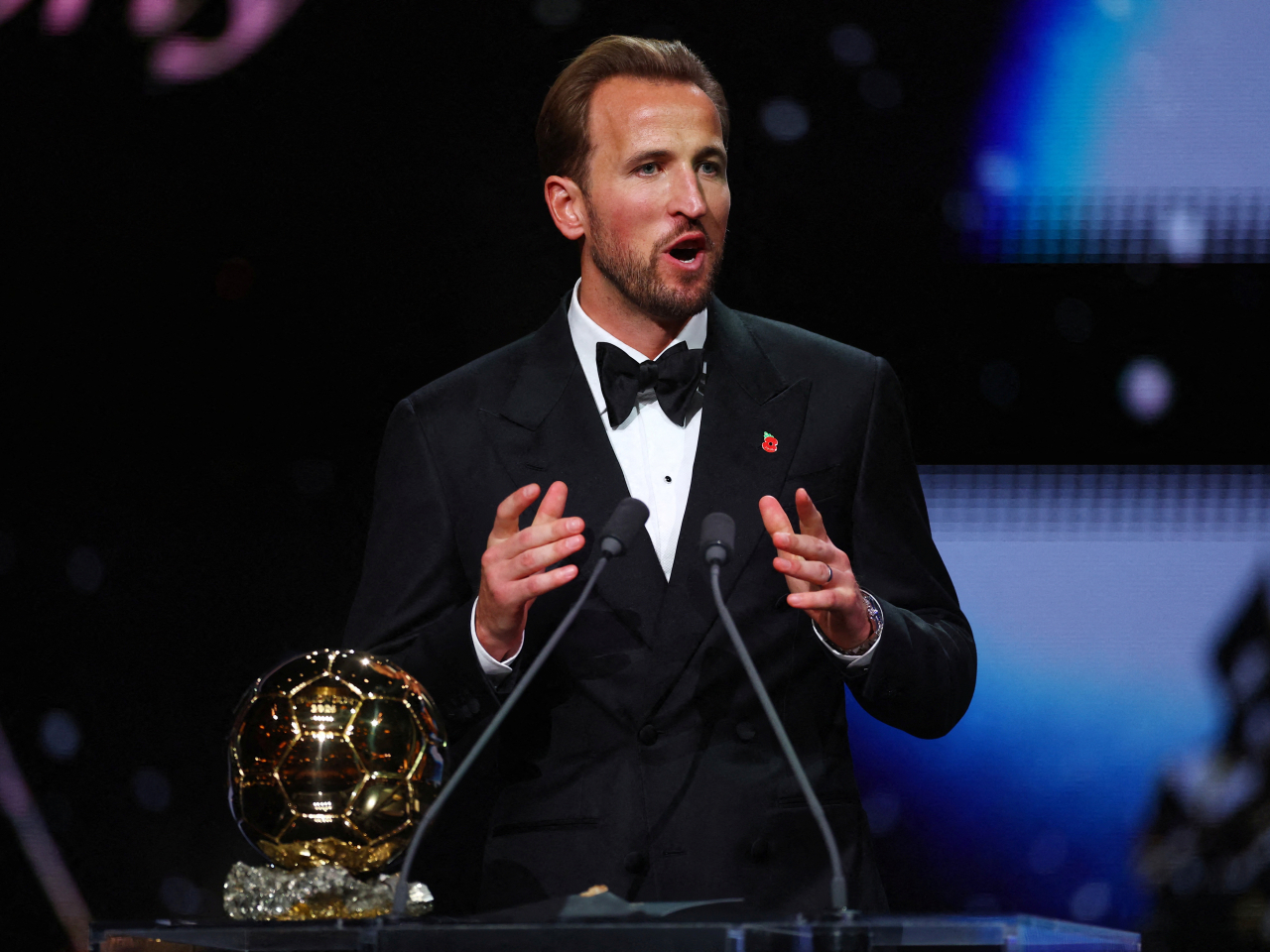 Bayern Munich's Harry Kane became the first Englishman since Michael Owen to win the men's Ballon d'Or award. Photo: Reuters