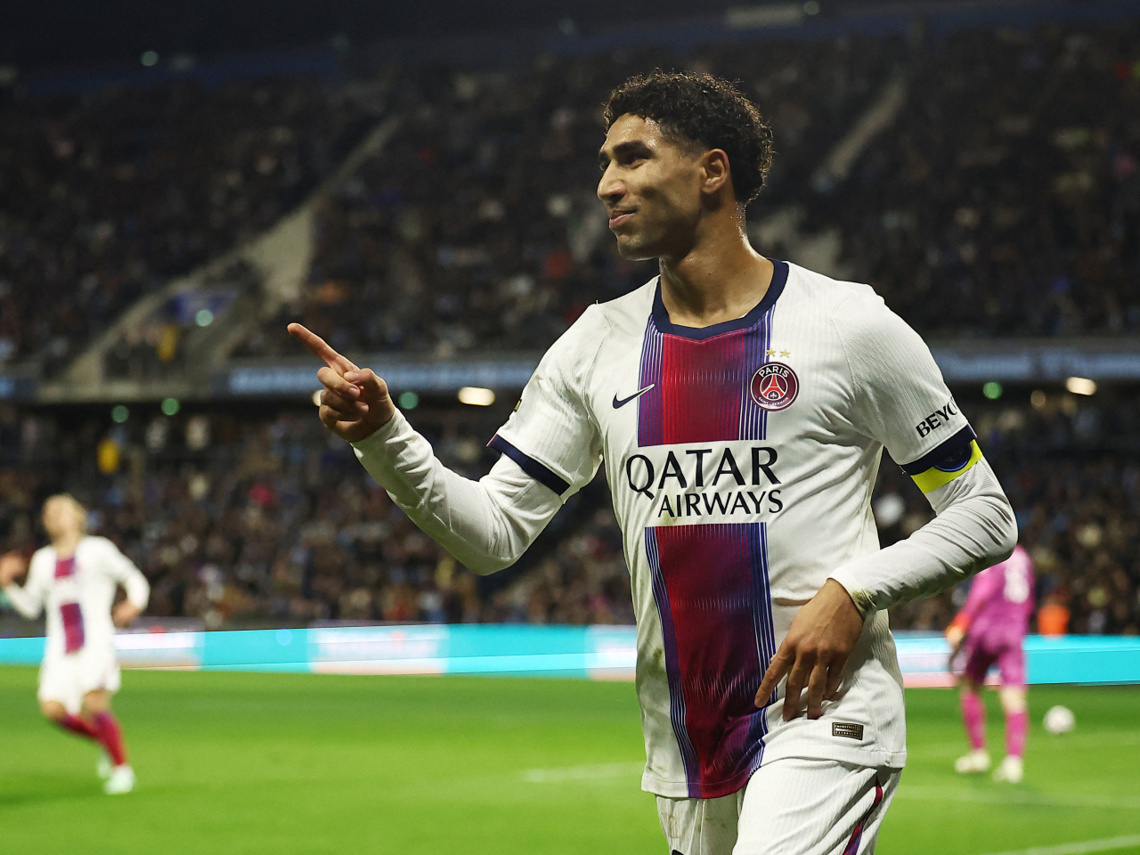Paris Saint-Germain's Achraf Hakimi scored a superb hat trick and provided two assists in the victory. Photo: Reuters